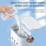 Double-Headed Air Cooler Mist Fan 3 Speeds Rechargeable Desk Air Cooler Night Light with Remote - Image 2