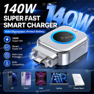 Type-C Auto Power Cutoff Charge Separator Protector Supports Up to 140W Charging