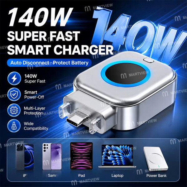 Type-C Auto Power Cutoff Charge Separator Protector Supports Up to 140W Charging - Image 1