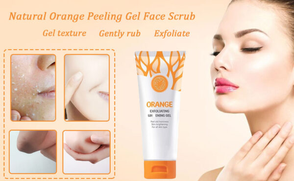 Orange Exfoliating Gel For Face And Body Skin – Natural Peeling Scrub - Image 3