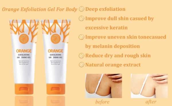 Orange Exfoliating Gel For Face And Body Skin – Natural Peeling Scrub - Image 5