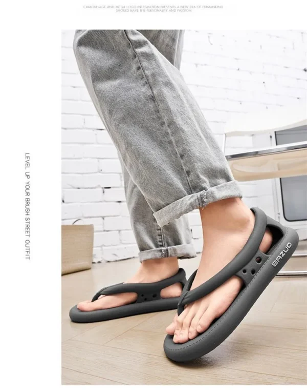 Unisex Comfort Walking Flip Flops Bazuo Slides Sandals - Image 5