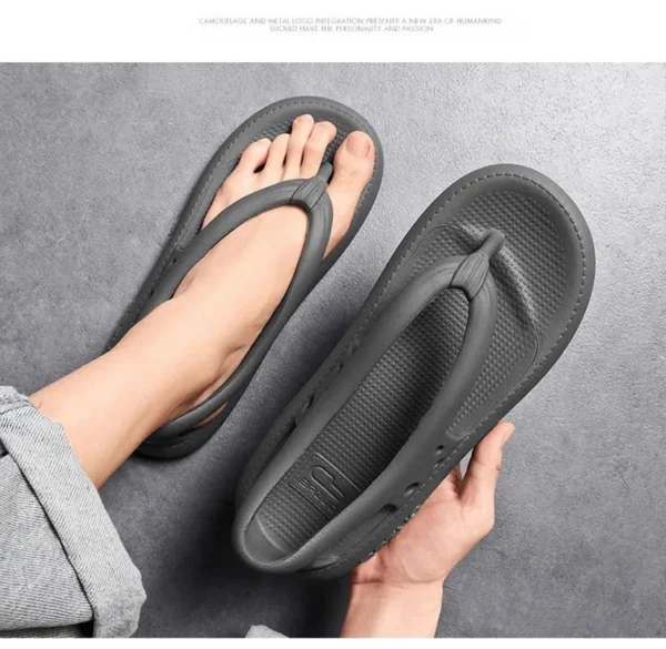 Unisex Comfort Walking Flip Flops Bazuo Slides Sandals - Image 2