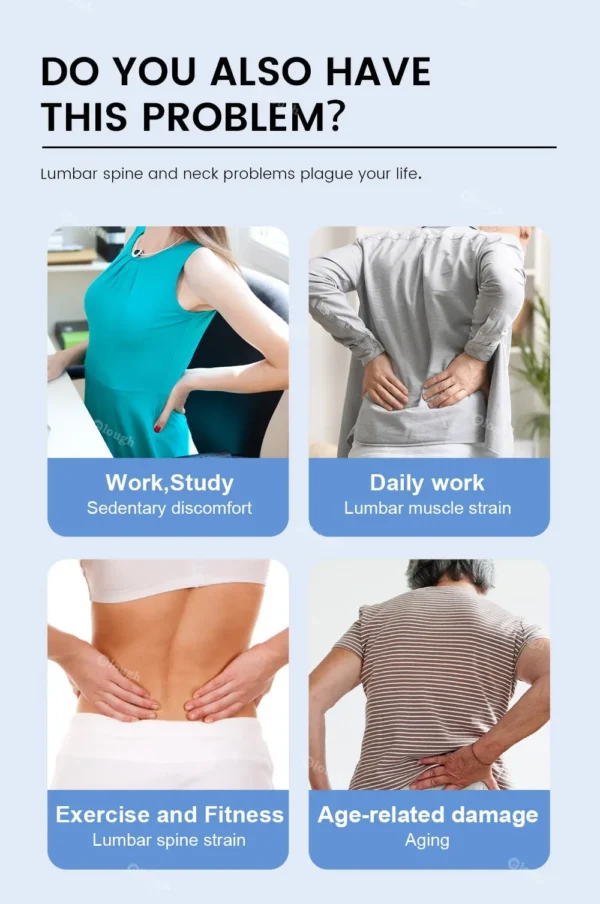 Magnetotherapy Multi-Level Adjustable Back Massager Stretcher Waist Neck Fitness Lumbar Cervical Spine Support Pain Relief - Image 5