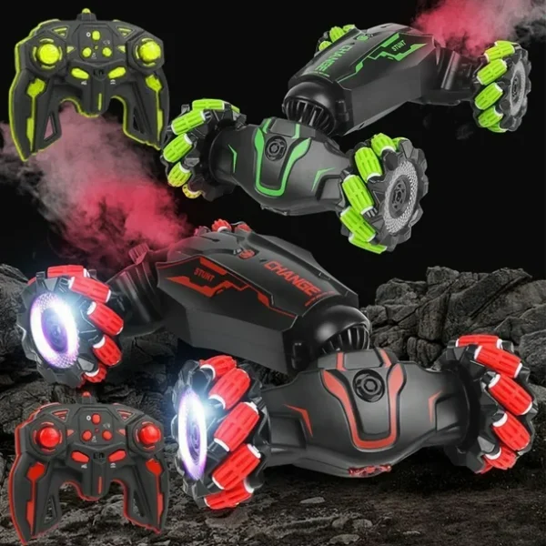 car 1 CQCYD Clearance Toys under $5 4G Remote Control Car, Remote Control Stunt Car, With Light Spray Remote Control Transforming Car, Rechargeable Remote Control Toy Car, Gifts For Boys And Girl - Image 1
