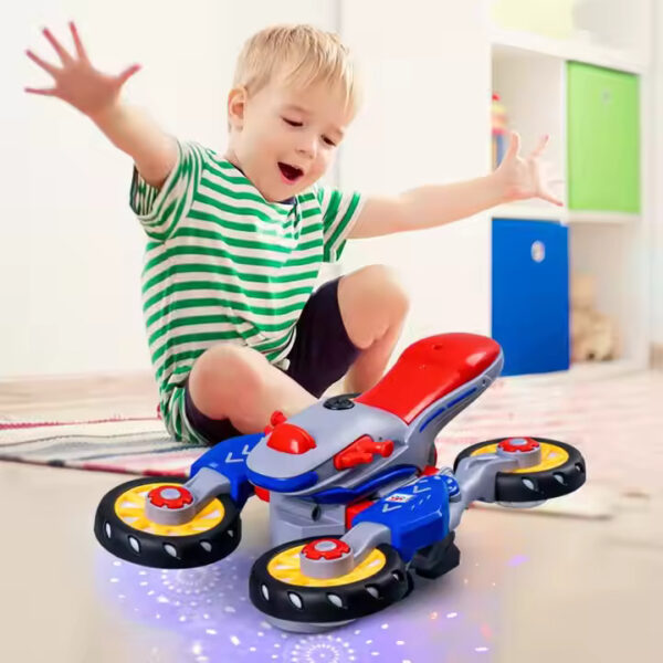 Motorbike Toy 360° transformer with Music & LED Light - Image 4