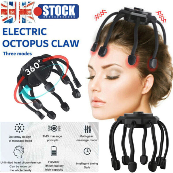 Electric Head Octopus Scalp Massager Therapy Device (Rechargeable) - Image 1