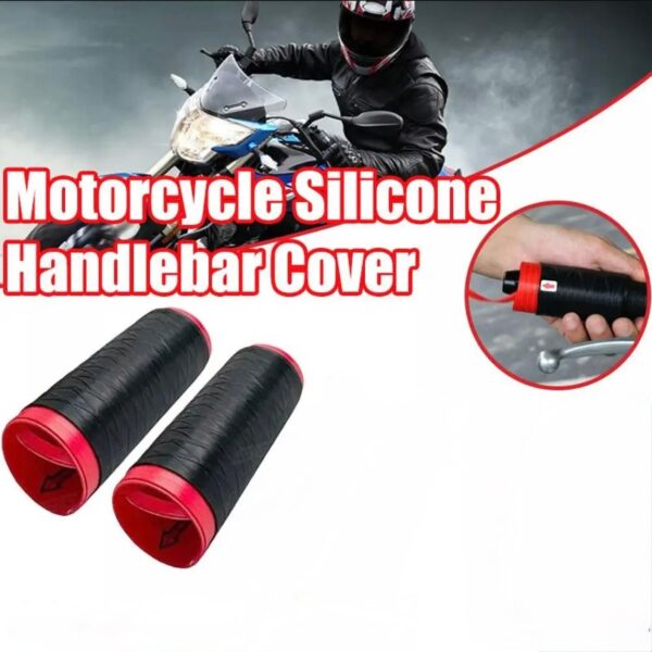 1 Pair - Smart Universal Silicone Handlebar Grip Covers- Black - Image 3