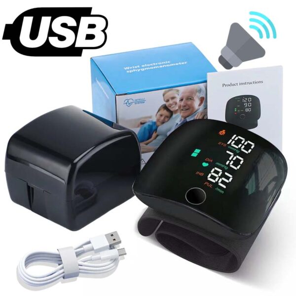 Automatic Rechargeable Digital Touch Screen Wrist type Blood-Pressure Machine/ BP Machine - Image 4