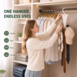 5 PC Multifunctional 360° Rotate Save Space V-Shaped Clothes Rack 10-Hook Design
