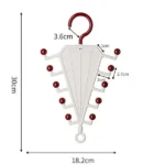 2 PC Multifunctional 360° Rotate Save Space V-Shaped Clothes Rack 10-Hook Design - Image 5
