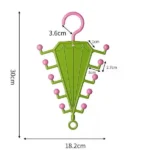 2 PC Multifunctional 360° Rotate Save Space V-Shaped Clothes Rack 10-Hook Design - Image 4