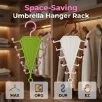 2 PC Multifunctional 360° Rotate Save Space V-Shaped Clothes Rack 10-Hook Design - Image 4