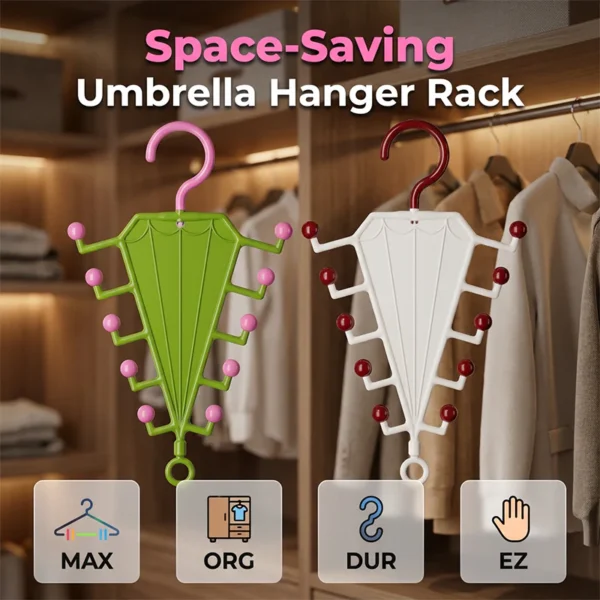 2 PC Multifunctional 360° Rotate Save Space V-Shaped Clothes Rack 10-Hook Design - Image 4