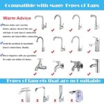 PCTC Bathroom Sink Filter, Bathroom Faucet Filter (2 Pack) | 360 Degree Rotating Faucet Filter Purifier Kitchen Faucet, Fluorine, Heavy Metals and Hard Water from Kitchens and bathrooms - Image 7