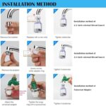 PCTC Bathroom Sink Filter, Bathroom Faucet Filter (2 Pack) | 360 Degree Rotating Faucet Filter Purifier Kitchen Faucet, Fluorine, Heavy Metals and Hard Water from Kitchens and bathrooms - Image 5