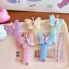 8 Pcs Butterfly Telephone Wire Hair Bands for Kids Girls Colorful Butterfly Spiral Hair Ties Phone Cord for Kids Butterfly Braided Ponytail Hair Bands Faquan-8 (8 PCS Butterfly) - Image 3