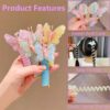 8 Pcs Butterfly Telephone Wire Hair Bands for Kids Girls Colorful Butterfly Spiral Hair Ties Phone Cord for Kids Butterfly Braided Ponytail Hair Bands Faquan-8 (8 PCS Butterfly) - Image 8